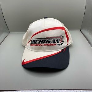 Vintage ISC Michigan International Speedway Nascar Snapback Hat 6 Panel - OS